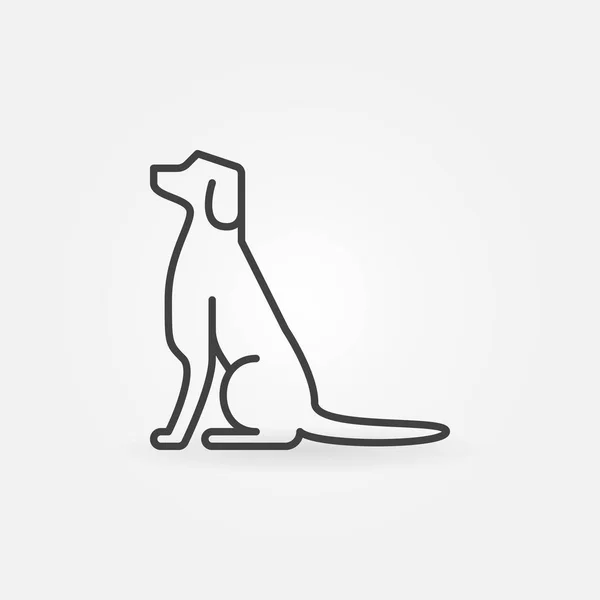 Ikona čáry pes — Stockový vektor