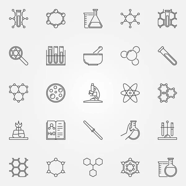 Conjunto de iconos químicos — Archivo Imágenes Vectoriales