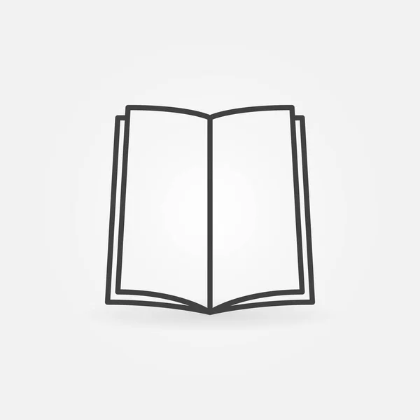 Abrir icono de línea de libro — Vector de stock