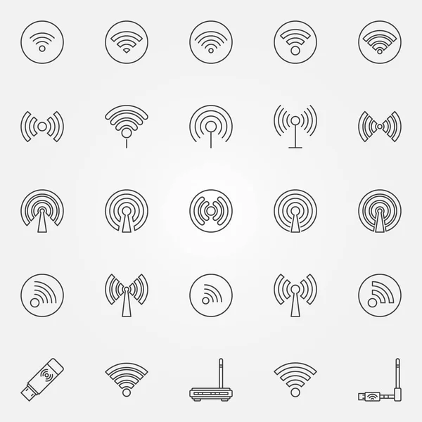 Conjunto de iconos Wi-Fi — Vector de stock