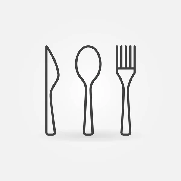 Cuchillo, cuchara y tenedor icono — Vector de stock