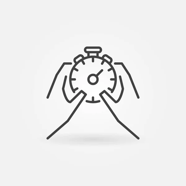 Icona del cronometro a mano — Vettoriale Stock