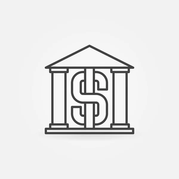 Ikona osnovy budovy banky — Stockový vektor