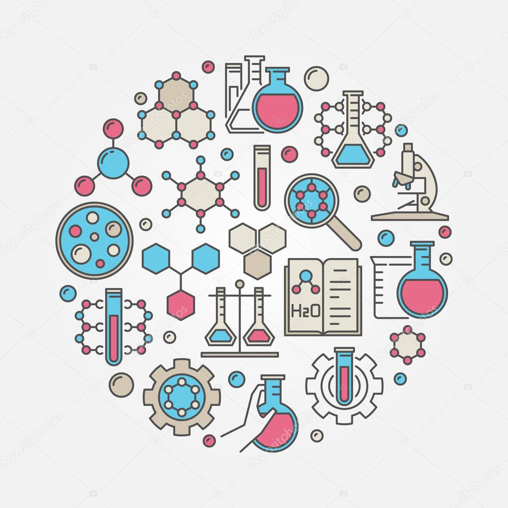 Chemistry colorful illustration