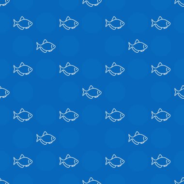 Mavi akvaryum balık desen