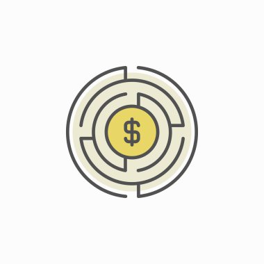 Labirent ile para simgesi