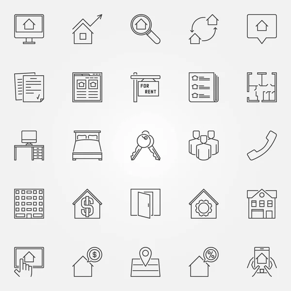 Rent Icons gesetzt — Stockvektor