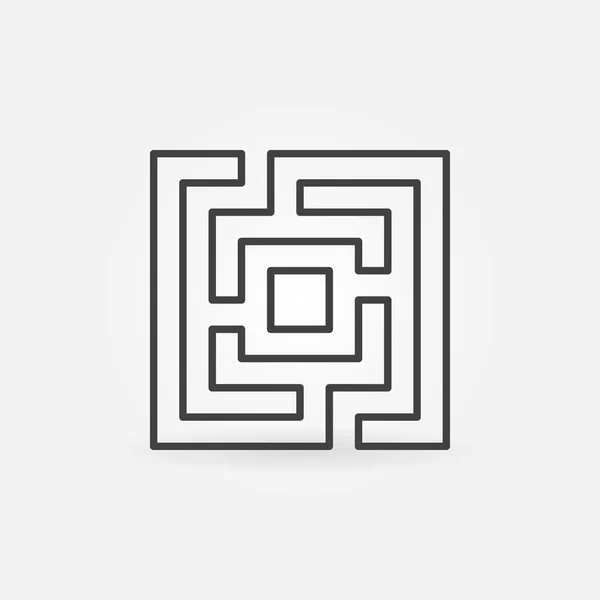 Labyrint of labyrint pictogram — Stockvector