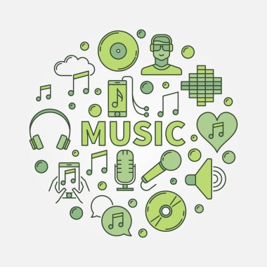 Müzik yuvarlak şekil