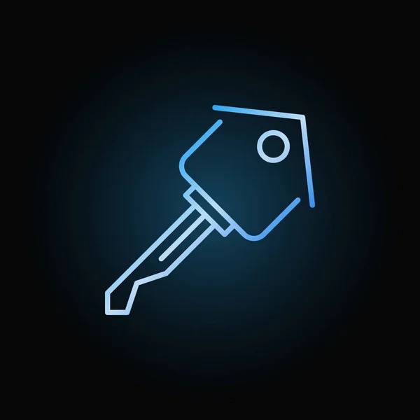 Σπίτι εικονίδιο κλειδιού πολύχρωμο περίγραμμα — Διανυσματικό Αρχείο