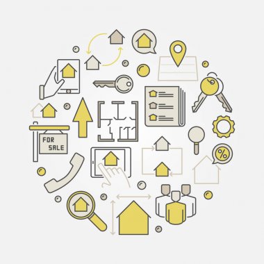 Satış için yuvarlak şekil