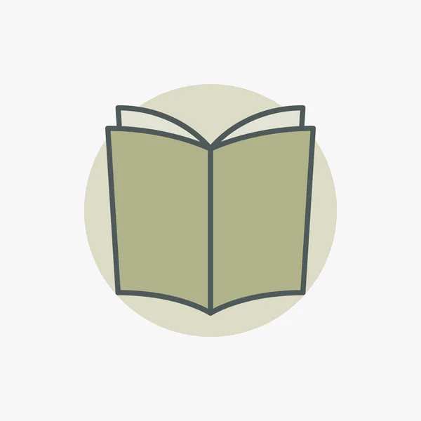 Libro plano icono — Vector de stock