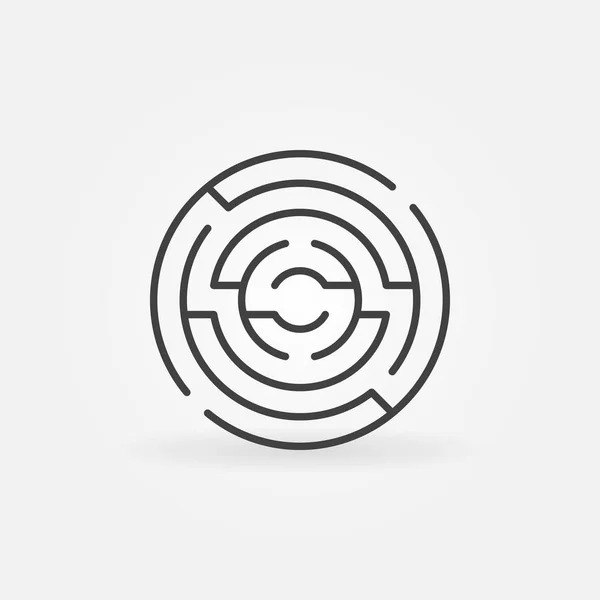 Circular maze icon — Stock Vector