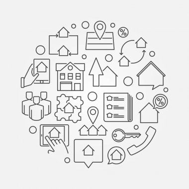 Emlak iş kavramı illüstrasyon