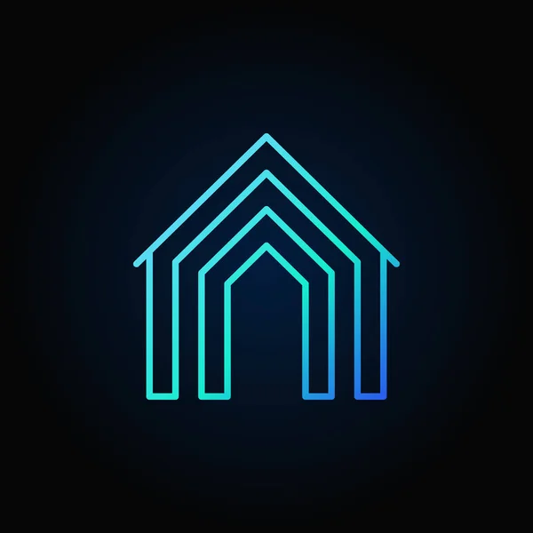 Home concept blauwe pictogram — Stockvector