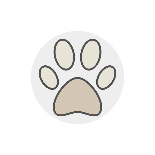 Psa nebo kočku tlapku ikona — Stockový vektor