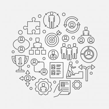 İstihdam ve işe alım illüstrasyon