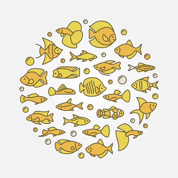 Жёлтый аквариум — стоковый вектор