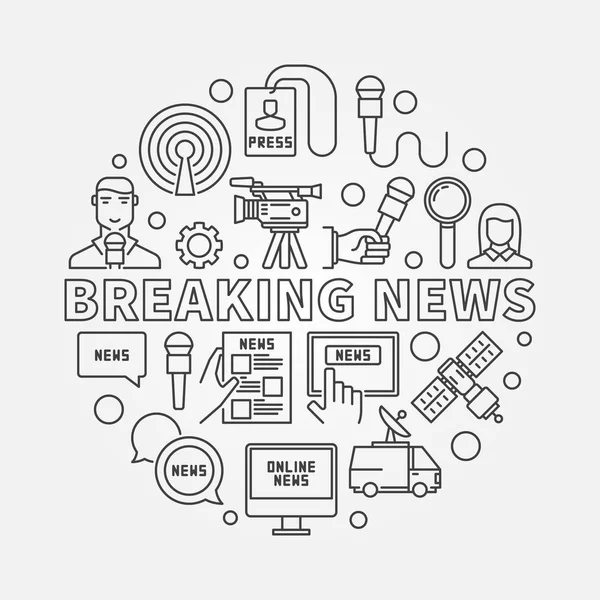 Breaking news szerkezeti ábra — Stock Vector