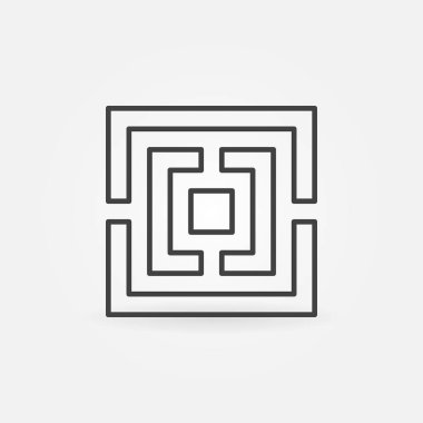 Kare labirent anahat simgesini