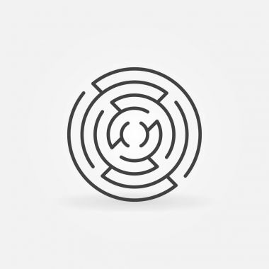 Yuvarlak labirent satırı simgesi