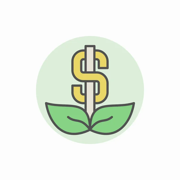 Färgglada dollar-ikonen — Stock vektor