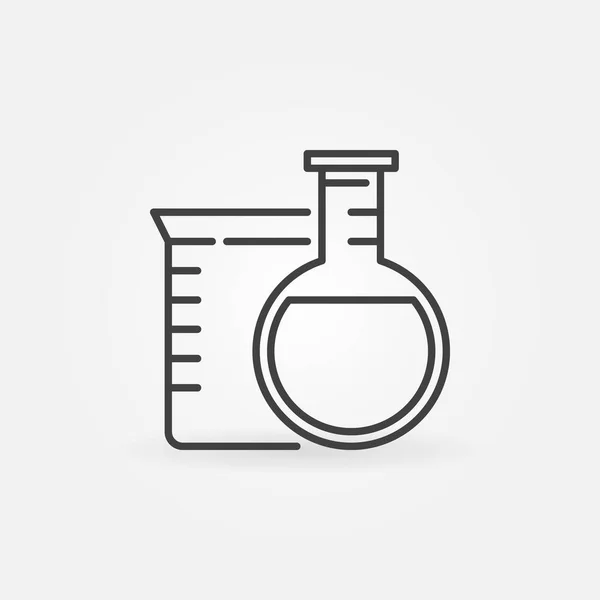 Laboratorní sklo ikony — Stockový vektor