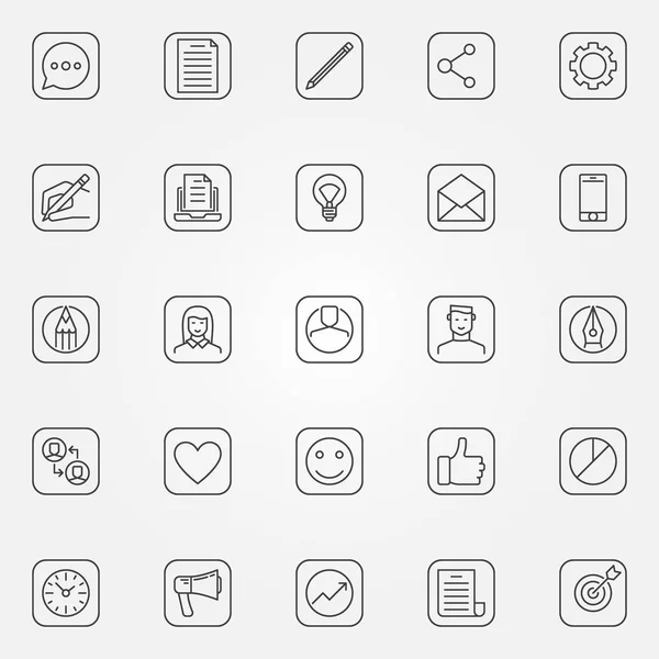 Blog icons set — Stockvector