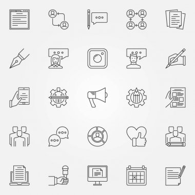 blogging Icons set