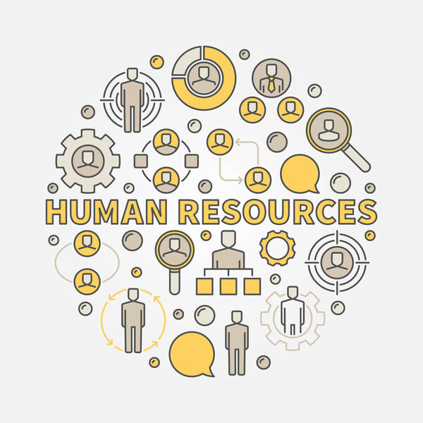 Красочная иллюстрация HR
