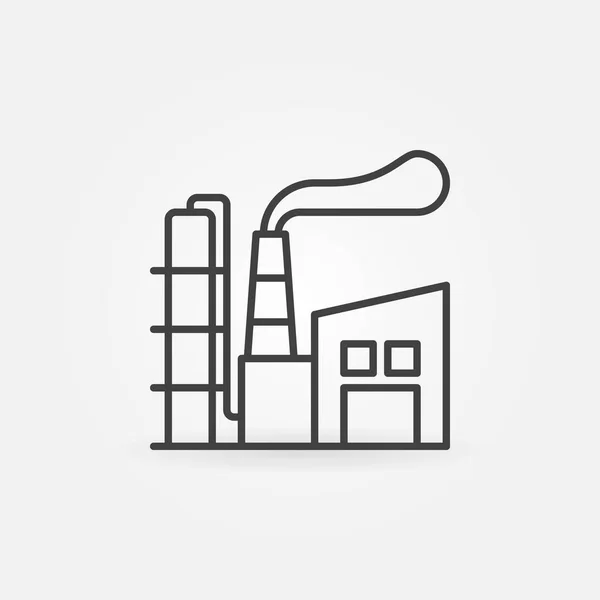 Ícone de linha de planta de fabricação — Vetor de Stock