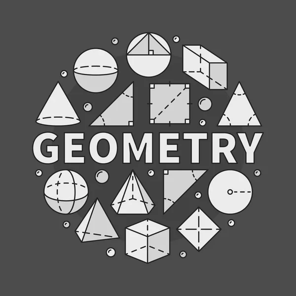 Geometrie-Illustration auf dunklem Hintergrund — Stockvektor