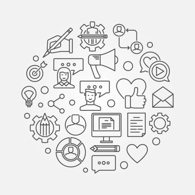 Blog konsept illüstrasyon