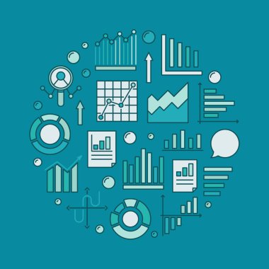 Analytics illüstrasyon yuvarlak