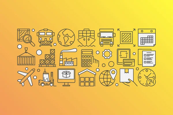 Illustrazione logistica e consegna — Vettoriale Stock