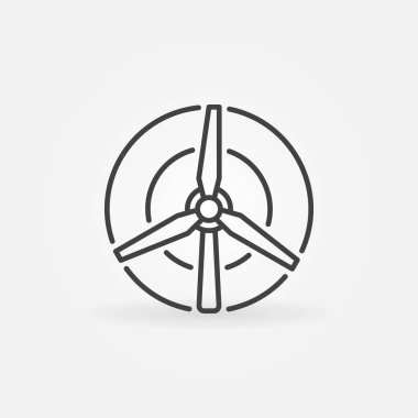 Vektör rüzgar türbini kavramı simge