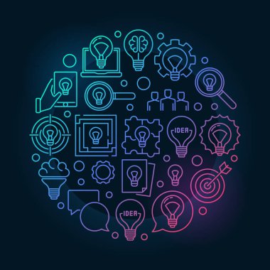 Fikir yaratıcı parlak llustration