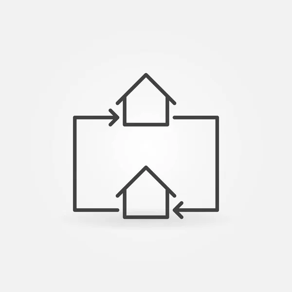 House exchange ikon — Stock vektor