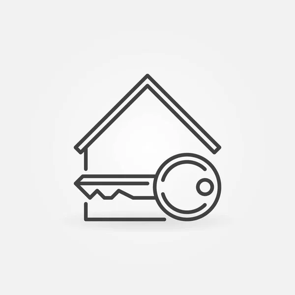 Hus med nyckelikonen — Stock vektor