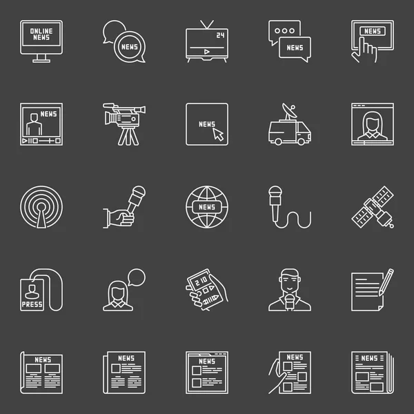 Vector nieuws icons set — Stockvector