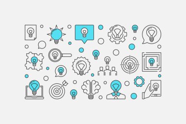 Fikir illüstrasyon kavramı