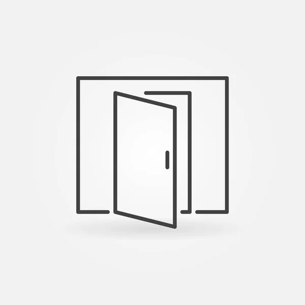 Ícone de porta aberta — Vetor de Stock