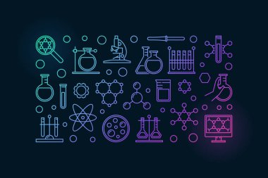 Kimya laboratuarı illüstrasyon