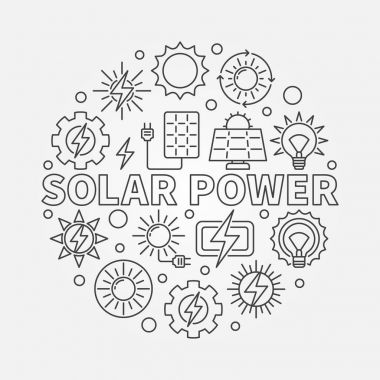 Güneş enerjisi yuvarlak şekil