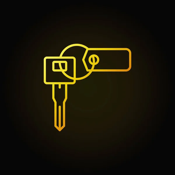 Bilnyckel med färgglada taggningssymbol — Stock vektor