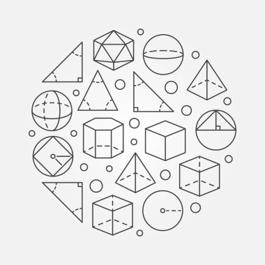 Geometri ve trigonometri illüstrasyon