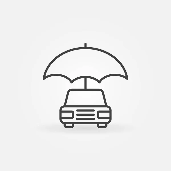 Auto met paraplu pictogram — Stockvector