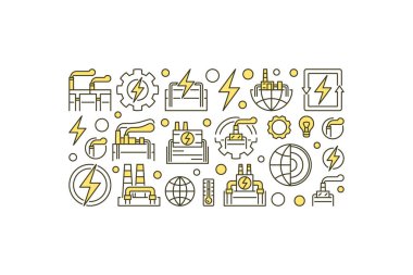 Jeotermal enerji vektör çizim