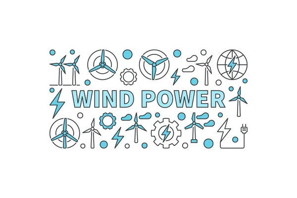 Rüzgar gücü yaratıcı banner — Stok Vektör