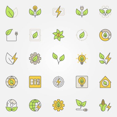 Biyoenerji renkli simgeler